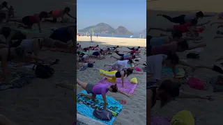 Yoga na Praia, Niterói - Rio de Janeiro, BRAZIL #beach #brazil #4kwalk #travel #yoga #niteroi