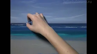 Морской пейзаж пастелью