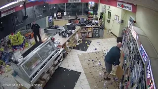 Man crashes car into convenience store after trashing it - The Sprint