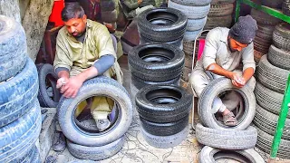 Restoration of Old Tires at Local Tire Repair Shops