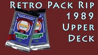 Retro Pack Rip - 1989 Upper Deck Baseball Cards