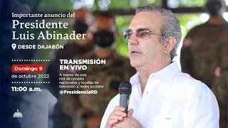 Aviso Importante al país del Presidente Luis Abinader.