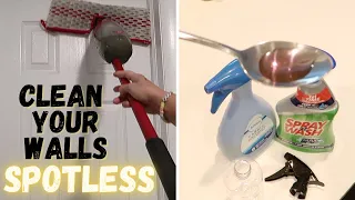 SPOTLESS WALLS WITH ONLY 3 INGREDIENTS! // How to clean walls and doors like a PRO