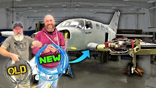 Installing Engine Control Cables In The Free Abandoned Airplane !