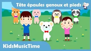 Tête, épaules, genoux et pieds - Head Shoulders Knees and Toes in French - KidsMusicTime