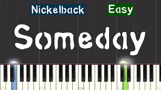 Nickelback - Someday Piano Tutorial | Easy