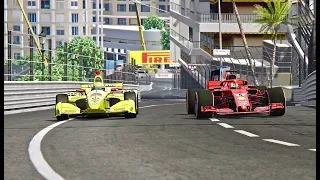 Ferrari F1 2018 vs IndyCar 2018 - Monaco