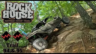 Hatfield and MCcoy Rockhouse Most Difficult | Double Black 94 & 95 | KRX 1000 & CanAm X3 MAX