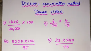 Division in cancelation method