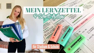 SO MACHE ICH MEINE UNI-LERNZETTEL - Aufbau & Struktur (4-Schritte)