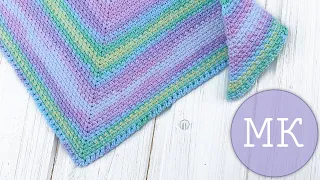 Вяжем СУПЕР простую шаль-бактус крючком. How to crochet a simple but beautiful shawl