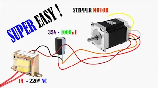 Electronic Basics #1 how to run a stepper motor without driver or controller PCB.