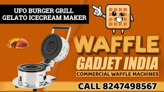 ELECTRIC UFO BURGER GRILL GELATO ICECREAM MAKER, COMMERCIAL BURGER GRILL GELATO MACHINE, NON-STICK