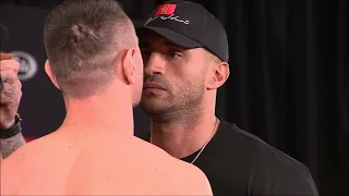 Badr Hari versus Arkadiusz Wrzosek  staredown  GLORY 78 ( Badr Lose Control  )