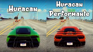 NFS Heat: Lamborghini Huracan vs Lamborghini Huracan Performante - Drag Race