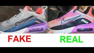 Nike Air Max 2090 real vs fake. How to spot counterfeit Nike air 2090 trainers