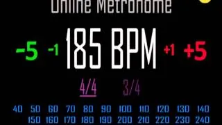 Metronomo Online - Online Metronome - 185 BPM 4/4
