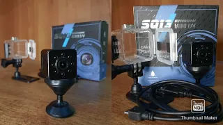 Quelima SQ13 Review, unboxing & Setup - Mini wifi action cam! instructions.. infrared lamps