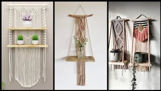 11 New Trendy Plant Macrame Shelf Ideas For Home Wall Hanging Decoration !!