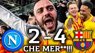 💩 CHE MER**!!! NAPOLI 2-4 BARCELLONA | LIVE REACTION NAPOLETANI AL MARADONA HD