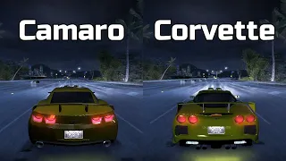 Chevrolet Camaro vs Chevrolet Corvette Z06 - Need for Speed Carbon (Drag Race)