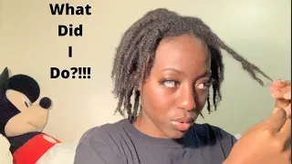 DIY HOT OIL TREATMENT ON DRY LOCS + 4 MONTH LOC UPDATE + POST PROTECTIVE STYLE