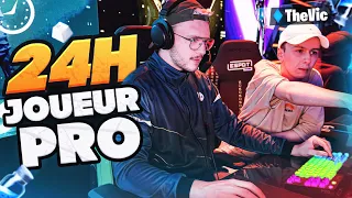 Je passe 24H dans la VIE d'un JOUEUR PRO Fortnite ! (Ft.@TheVicc )