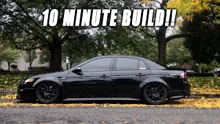 Building Bagged 08 Acura TL type S in 10 mintutes!!