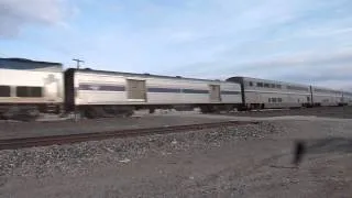 Amtrak train #4 (Southwest Chief) passing wig-wag at Delhi, CO.