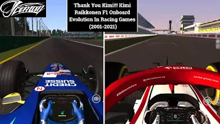 Thank You Kimi!!! Kimi Raikkonen F1 Onboard Evolution In Racing Games (2001-2021)