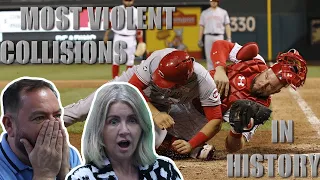 MLB | Most Violent Home Plate Collisions in History! British Family Reacts!