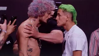 Sean O'Malley vs. Kris Moutinho Weigh-In Staredown | UFC 264 | MMA Fighting