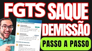 SAQUE FGTS DA DEMISSÃO E A MULTA DO FGTS ONLINE PELO APLICATIVO - PASSO A PASSO SACAR FGTS RESCISÃO