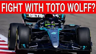 UGLY FIGHT BETWEEN HAMILTON AND TOTO WOLF?  JOURNALIST REPORTS WHAT HAPPENED!  - F1 2024