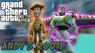 GTA 5 MODS | Toy Story Woody & Buzz Lightyear With Andys Room Map Mod } GTA 5 PC Mods Gameplay