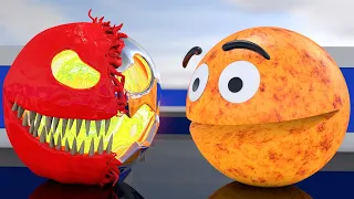 Hot Steel Pacman vs Red MonsterPac