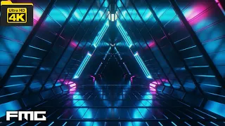 4K Video | abstract endless flight in a futuristic metal corridor #101 | No Copyright Vj Loop Video