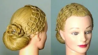 Вечерняя, свадебная причёска. Wedding prom hairstyles for long hair