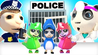 Police Officer vs Rabbits | Doctor Panda helps Kids | Funny Cartoon + Short Stories for Kids