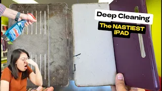 Deep cleaning and fixing the nastiest #ipad and case ever 🤢🤮 Watch till the end !! #asmr