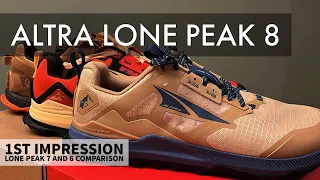 Altra Lone Peak 8 First Impressions – Comparison to Lone Peak 7 and 6