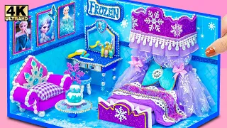 Build A Miniature Frozen Magic House with Charming Bedroom for The Queen Elsa ❄️ DIY Miniature House
