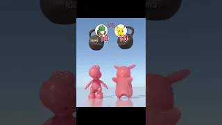 Yoshi & Pikachu VS 1000KG experiment! 🙃⚡ 7