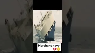 Merchant navy! 💔😳 #shorts #merchantnavy #viral #trending #ships #waves #storm #ocean #wow #tiktok