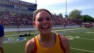 Kuemper Girls 4x200 run season best at State Track.