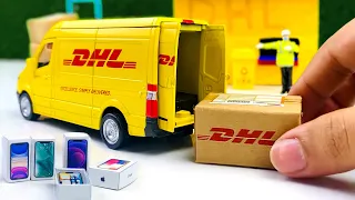 Unboxing of Miniature DHL Van & Miniature iPhones - Mercedes Sprinter Diecast Model Car