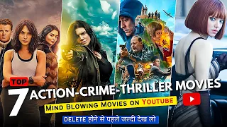 Top 7 Hollywood Action Crime Thriller Hindi Dubbed Movies on YouTube | Movie Screen