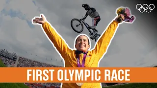Mariana Pajón's first Olympic Race! 🚴