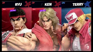 Super Smash Bros Ultimate Amiibo Fights   Terry Request #74 Ryu & Ken vs Terry