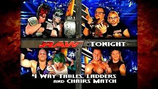 Kane vs Chris Jericho & Christian vs RVD & Jeff Hardy vs Bubba Ray & Spike TLC Match 10/7/02 (1/3)